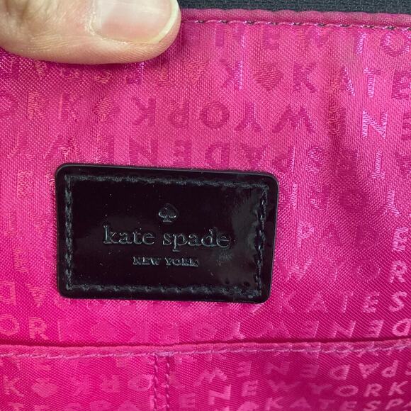 Kate Spade black and cream striped large tote (ASIS) - Picture 14 of 16